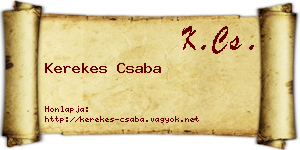Kerekes Csaba névjegykártya